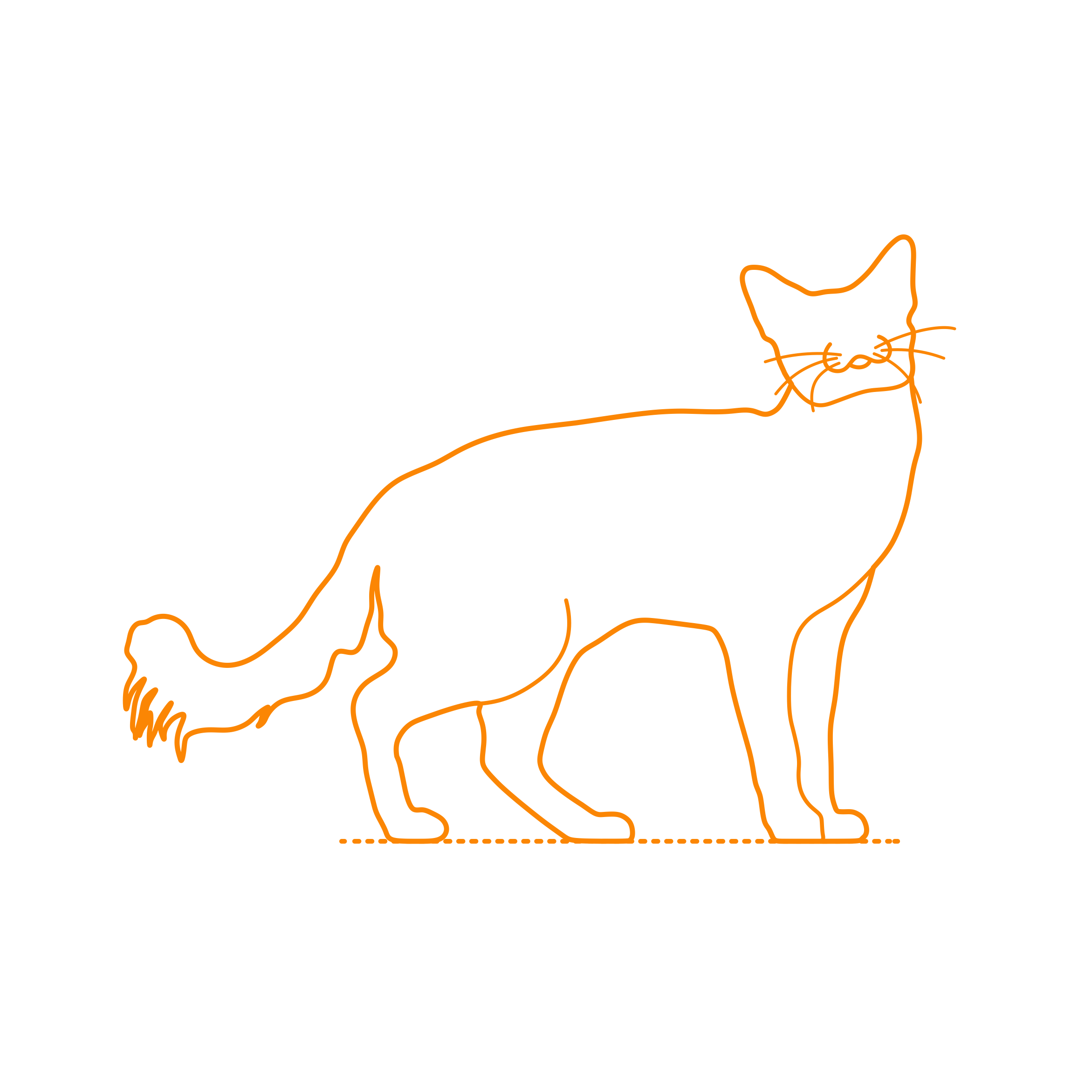 Animals Cats Javanese Cat Tracing Svg Vector Free Vectors